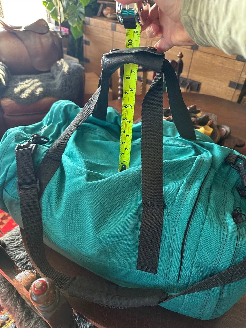 Jansport ‘World Traveler’ large Teal Weekend Duffel Bag Gym beach travel unisex